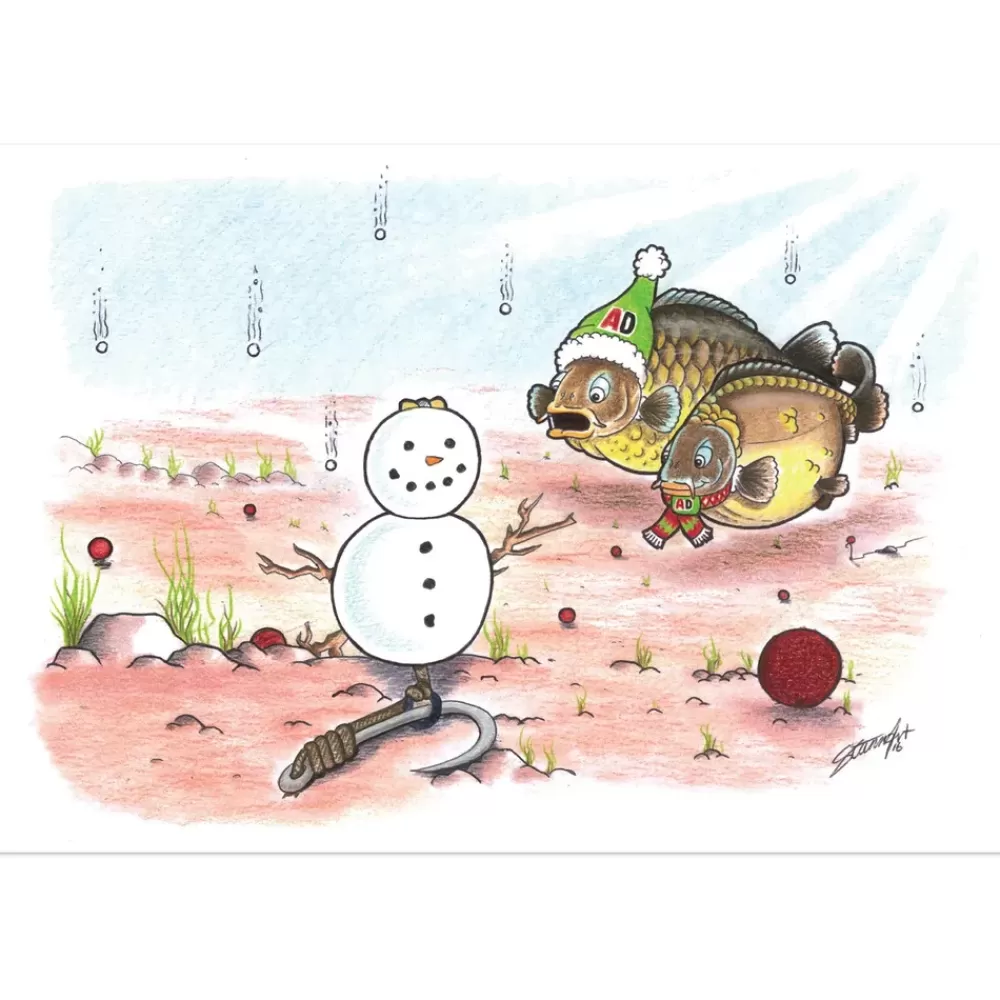 Angling Direct AD Snowman Rig Christmas Card