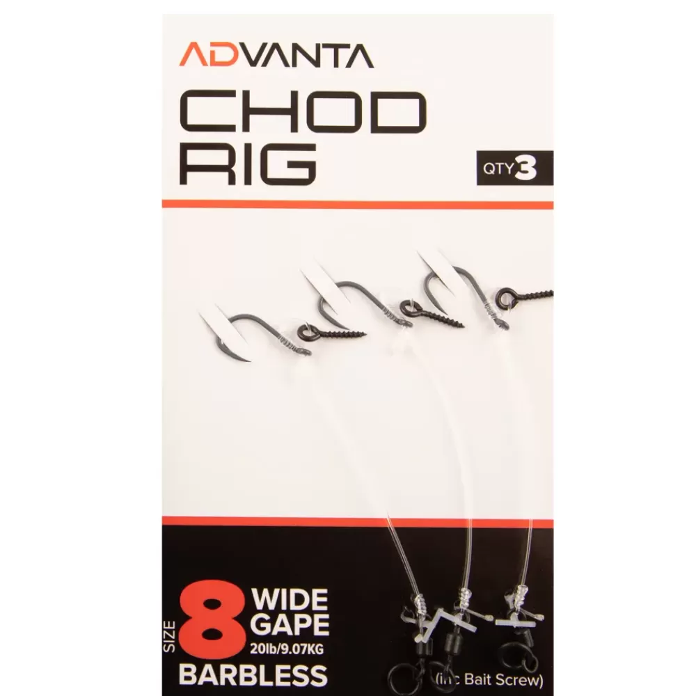 Advanta Chod Fishing Rigs With Bait Screws- Rigs