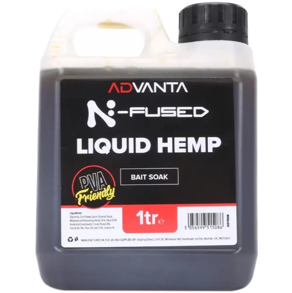 Advanta N-Fused Liquid Hemp Bait Soak 1L- Bait & Additives