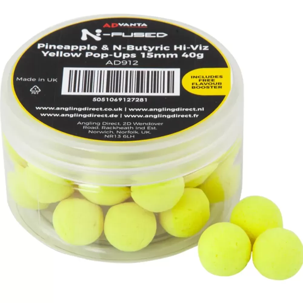 Advanta N-Fused Pineapple & N-Butyric Hi-Viz Yellow Pop-Ups- Bait & Additives