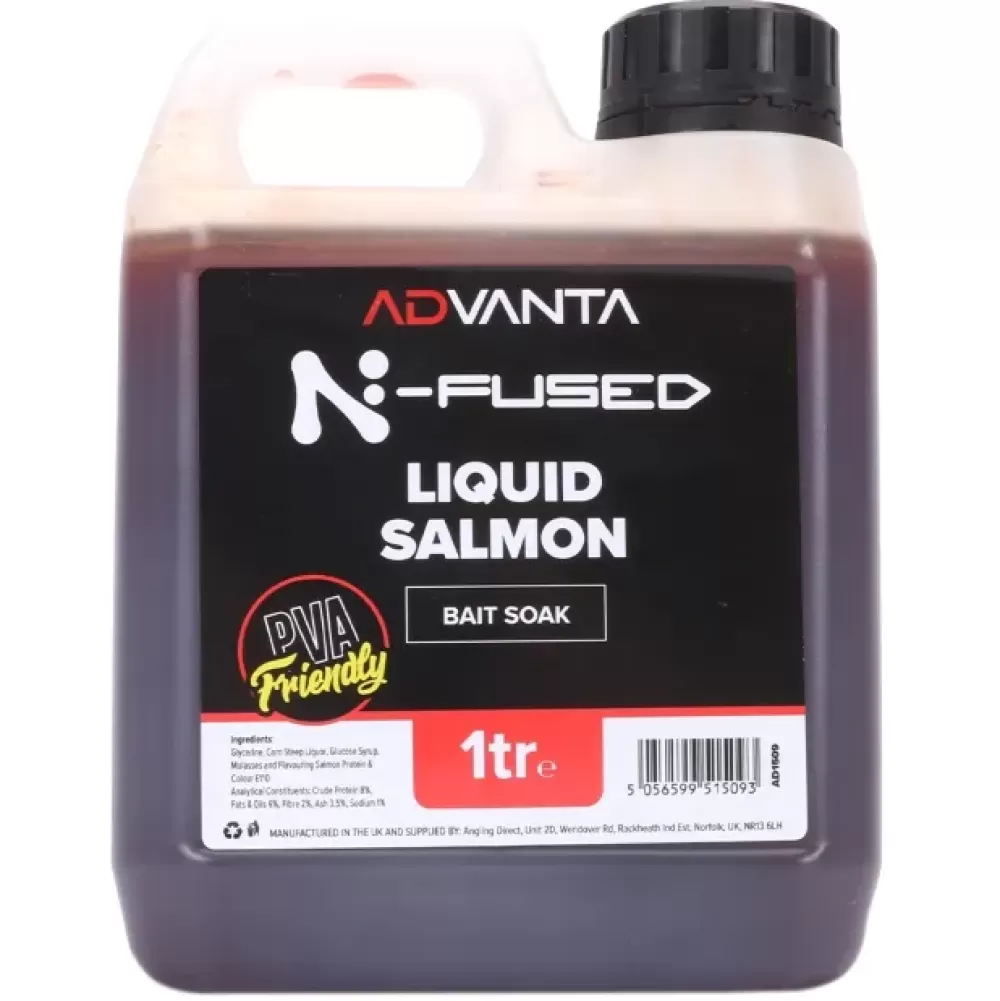 Advanta N-Fused Salmon Slicker Oil Bait Soak 1L- Bait & Additives