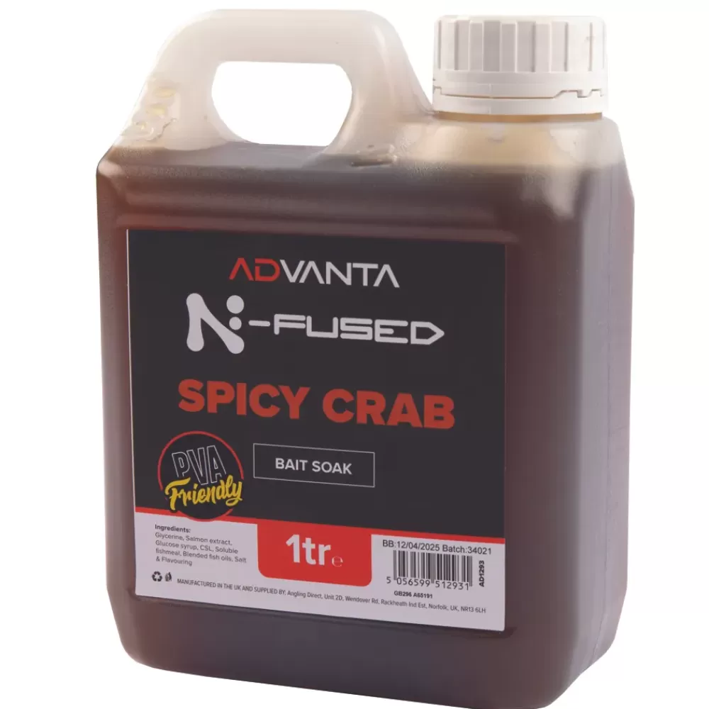 Advanta N-Fused Spicy Crab Fishing Bait Soak 1L- Bait & Additives