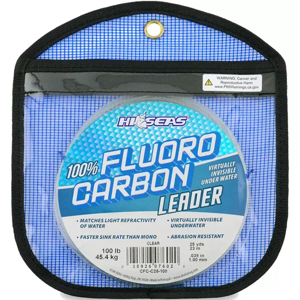 AFW HiSeas Clear 100% Fluorocarbon Leader 25yd