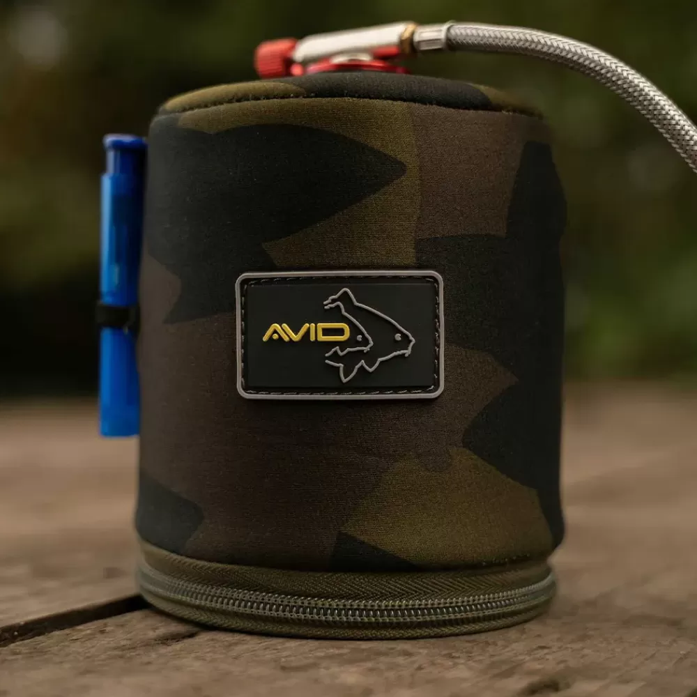 Avid Carp Camo Neoprene Gas Canister Holder- Cooking Equipment