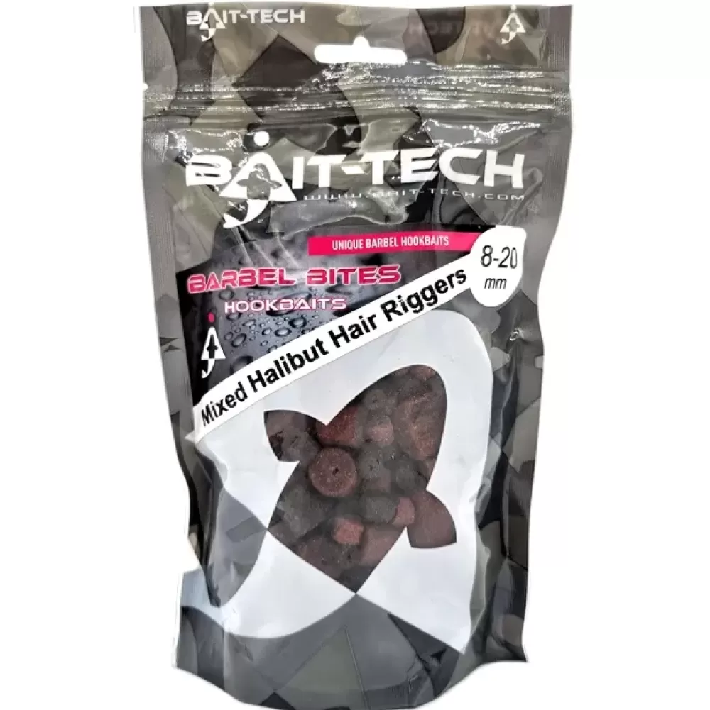 Bait-Tech Barbel Bites Mixed Halibut Hair Rigger Hookbaits