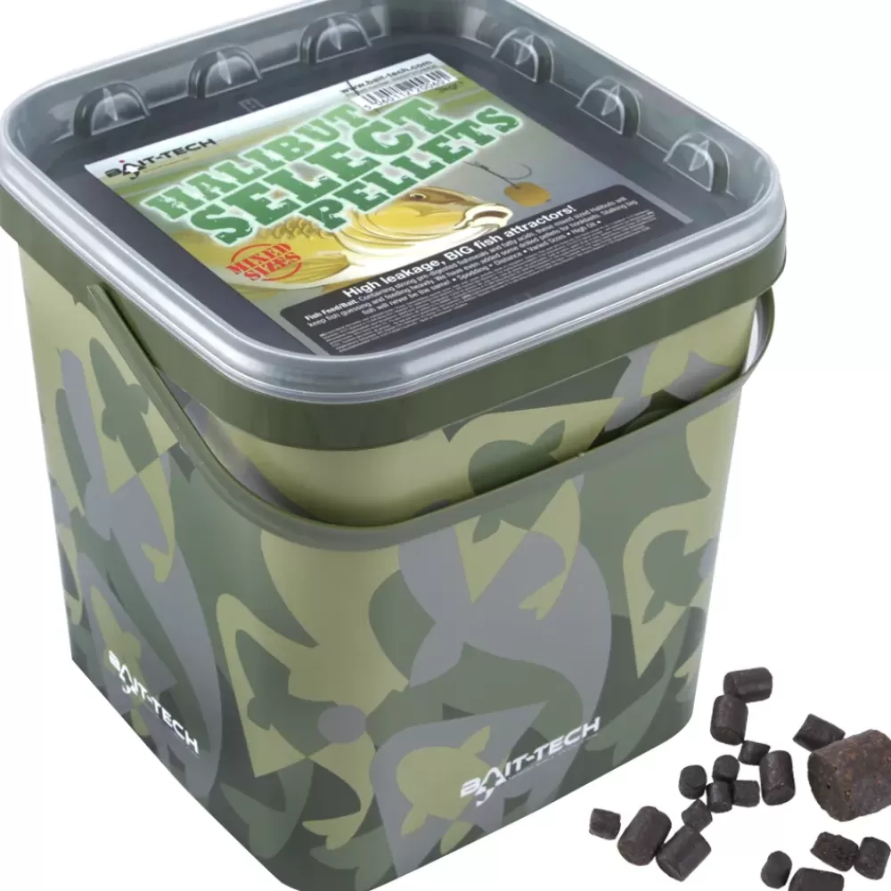 Bait-Tech Camo Buckets Halibut Select Pellets