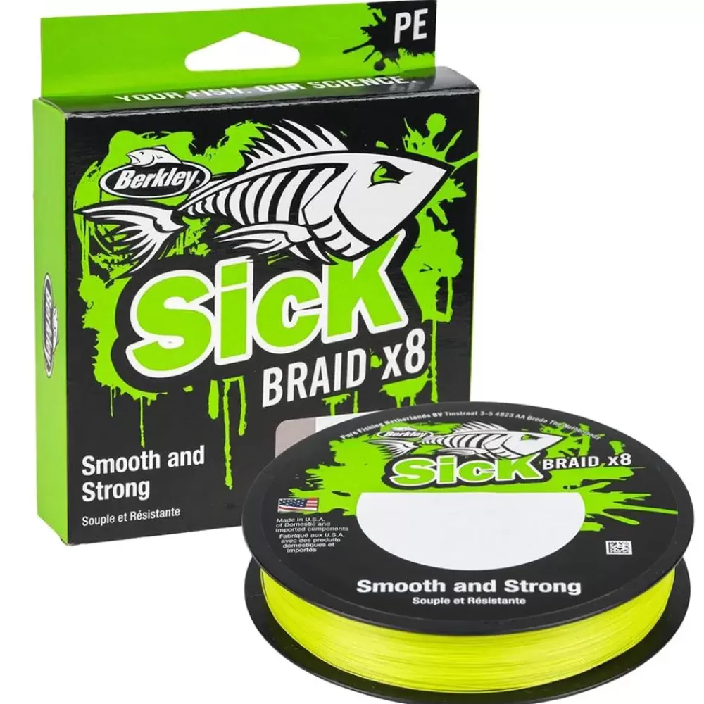 Berkley Sick Hi-Vis Yellow Braid 150m