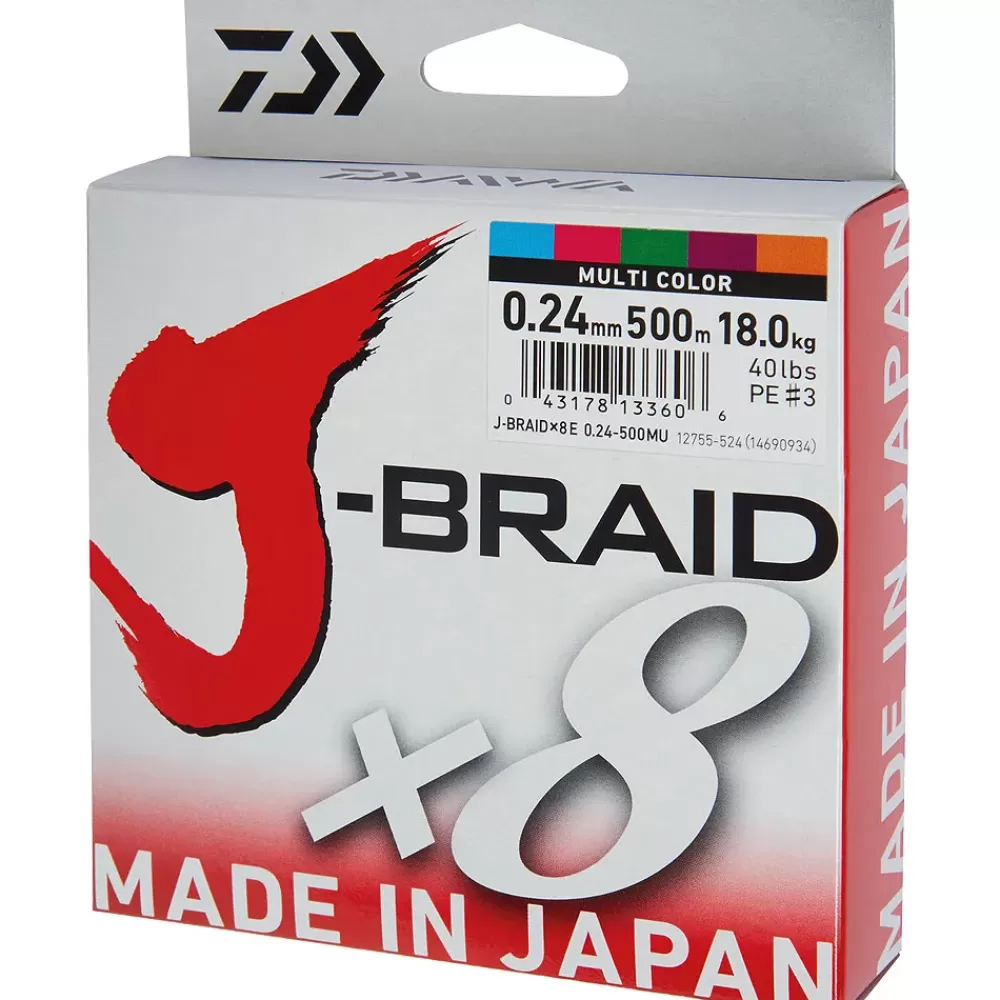 Daiwa J-Braid X8 Multi Coloured