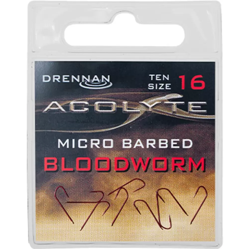 Drennan Acolyte Bloodworm Micro Barbed Fishing Hooks