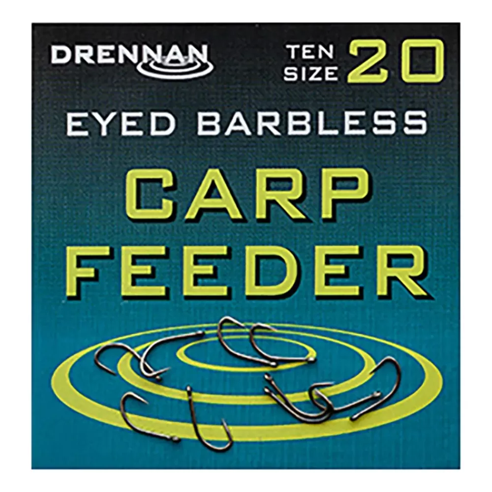 Drennan Eyed Barbless Carp Feeder Fishing Hooks