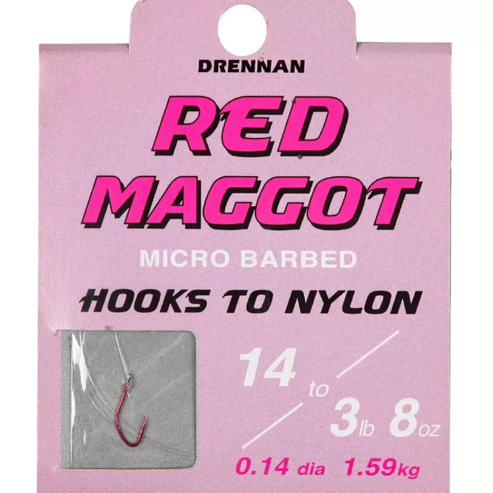 Drennan Red Maggot Hook To Nylon