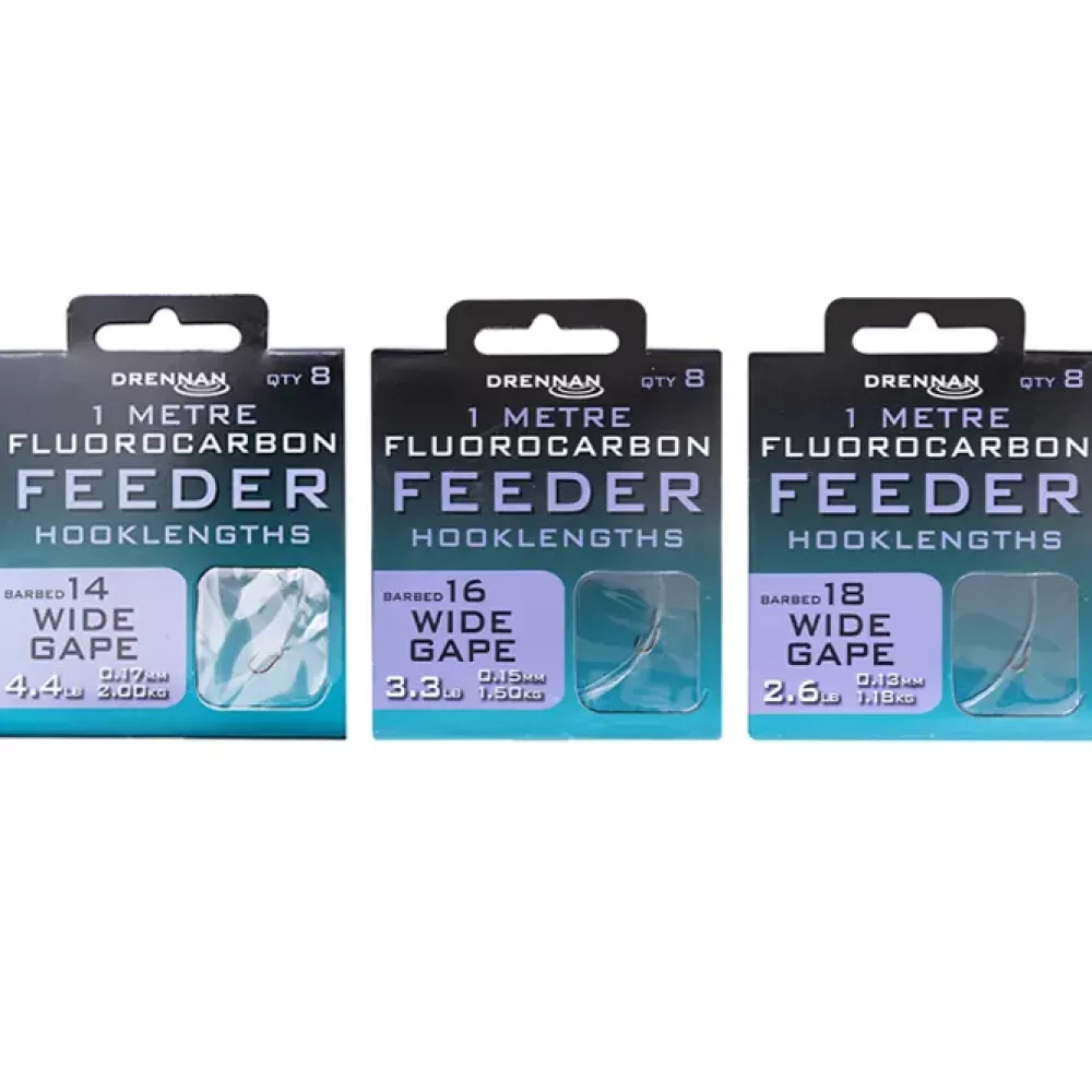 Drennan Wide Gape Flurocarbon Feeder Rig 1m