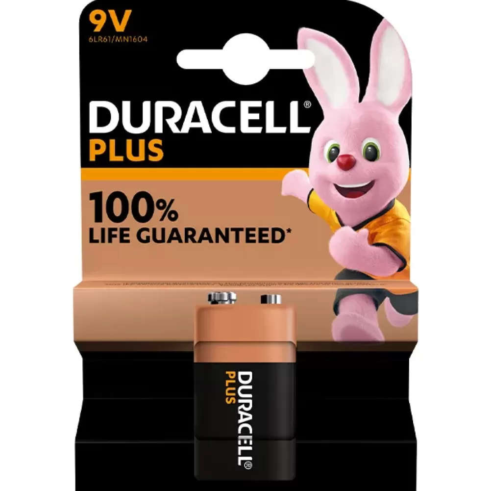 Duracell Plus 100% Power 9V - 1 Pack- Tools