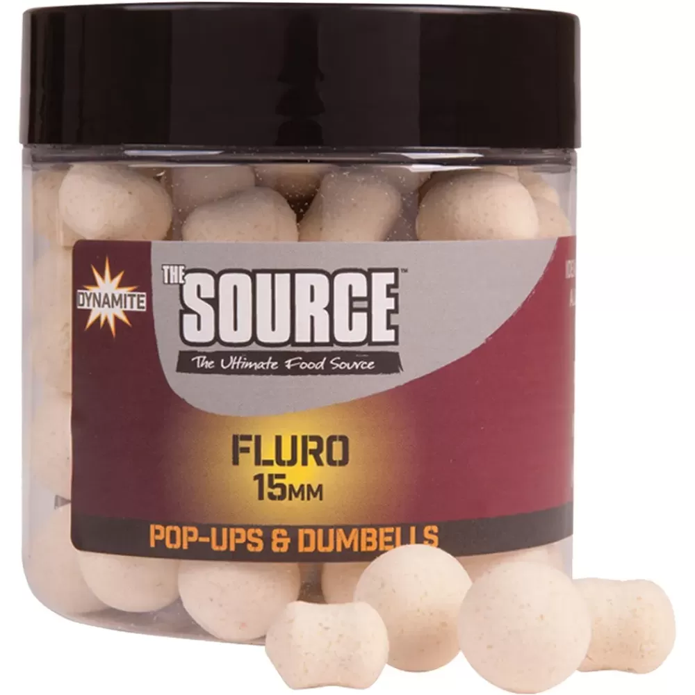 Dynamite Baits The Source White Fluro Pop Ups/Dumbell