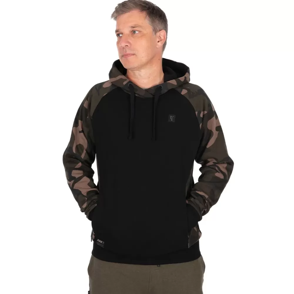 Fox Black / Camo Pullover Premium 310 Hoodie- Clothing