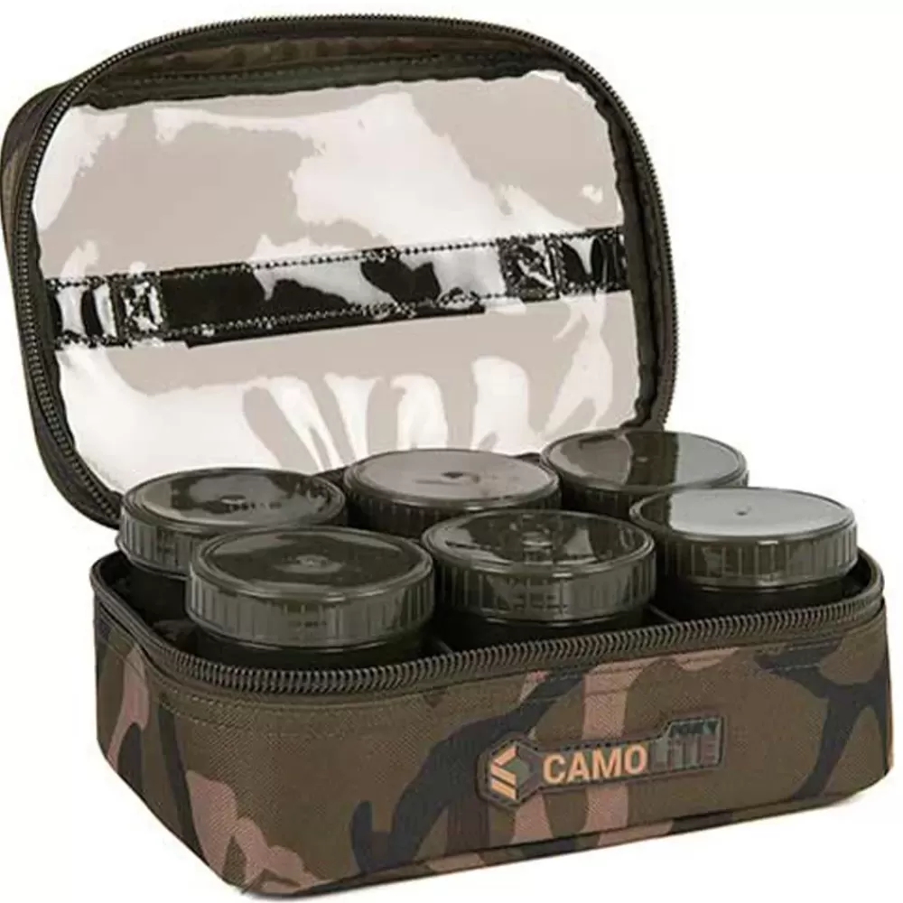 Fox Camolite 8 Pot Hookbait Case- Bait Making Equipment