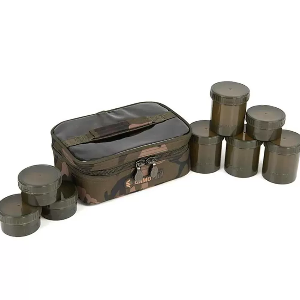 Fox Camolite 8 Pot Hookbait Case- Bait Making Equipment