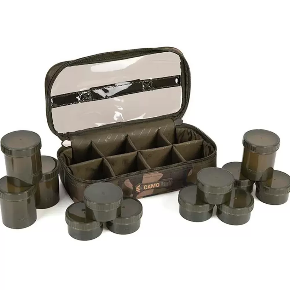 Fox Camolite 12 Pot Hookbait Case- Bait Making Equipment