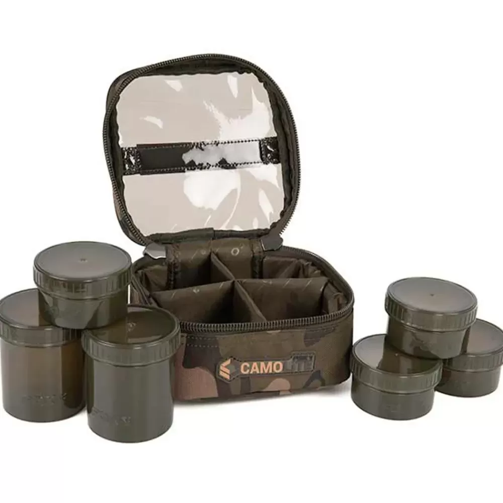 Fox Camolite 6 Pot Hookbait Case- Bait Making Equipment