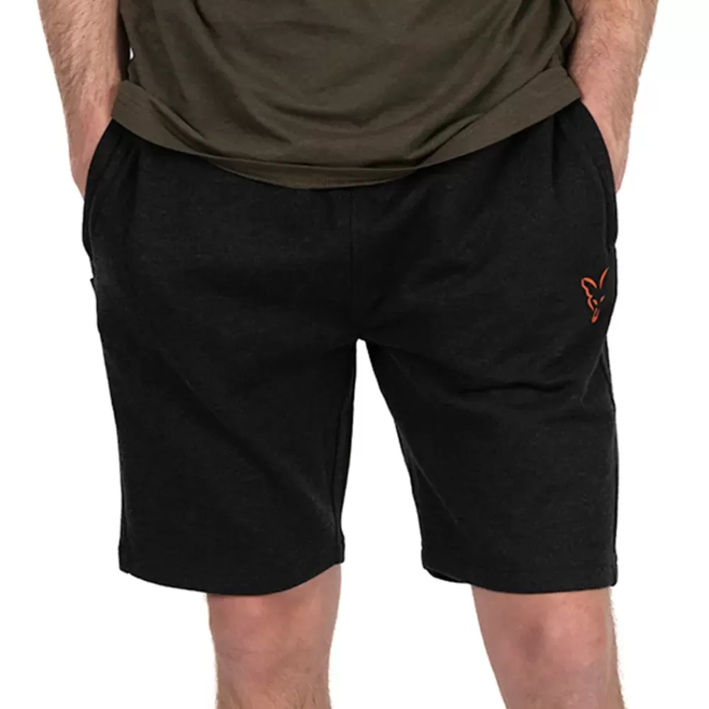 Fox Collection Black & Orange Lightweight Fishing Jogger Shorts- Clothing