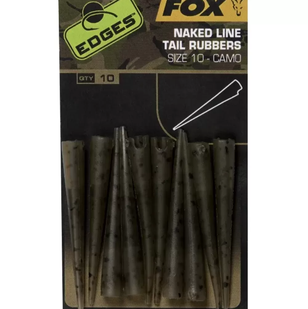 Fox Edges Camo Naked Line Tail Rubbers Size 10- Terminal Tackle