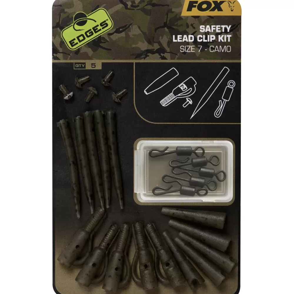 Fox Edges Camo Safety Lead Clip Kit Size 7- Terminal Tackle