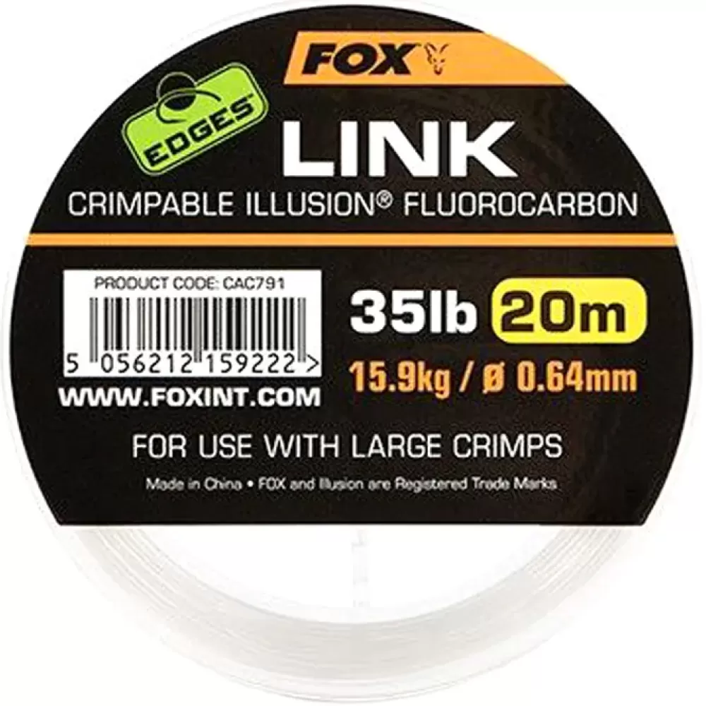 Fox Edges Link Crimpable Illusion Fluorocarbon 20m- New Arrivals | Line