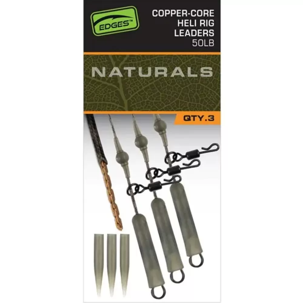 Fox Edges Naturals Copper Core Heli Rig Leaders- Terminal Tackle