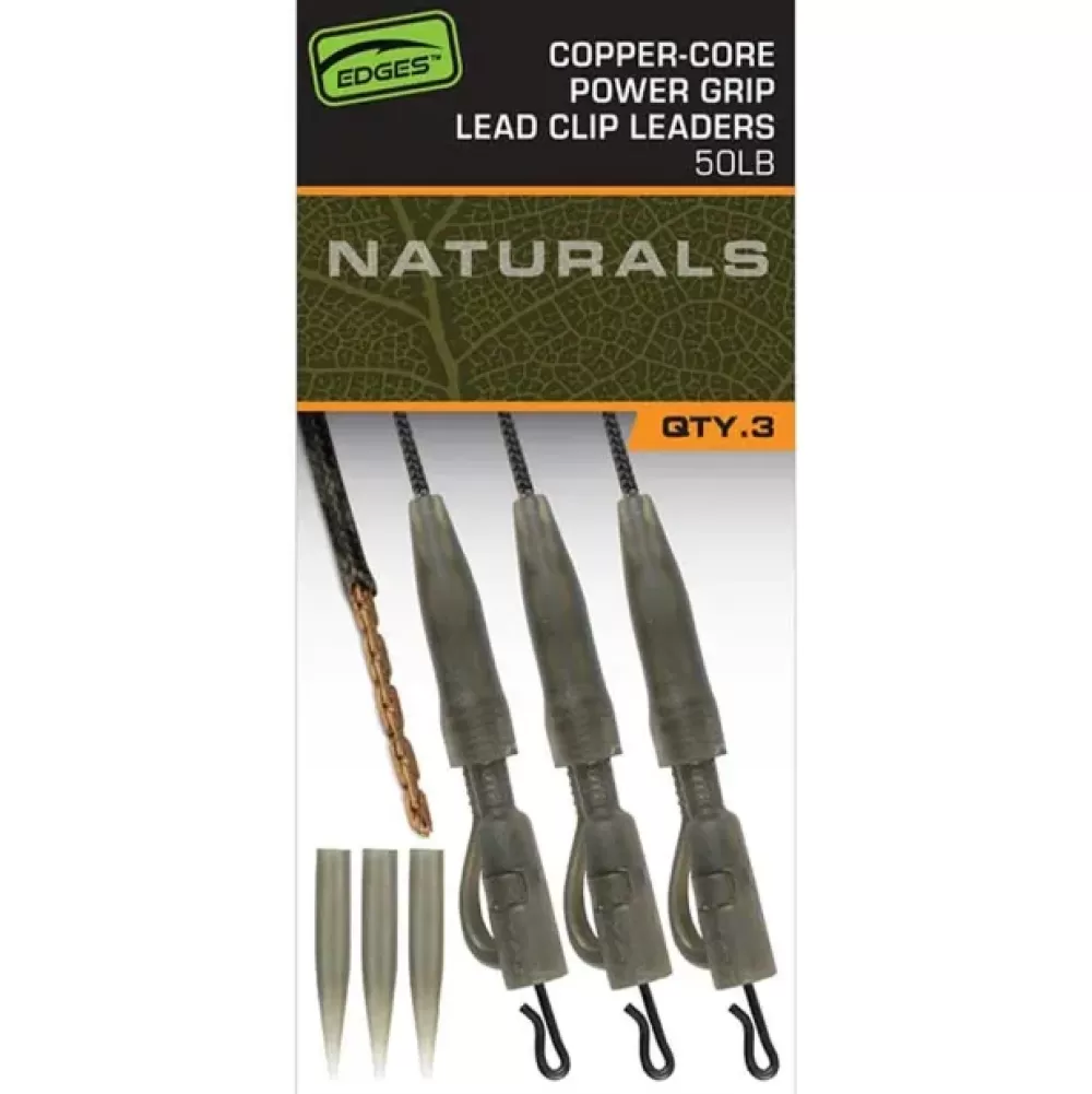 Fox Edges Naturals Copper Core Power Grip Lead Clip Leaders- Terminal Tackle