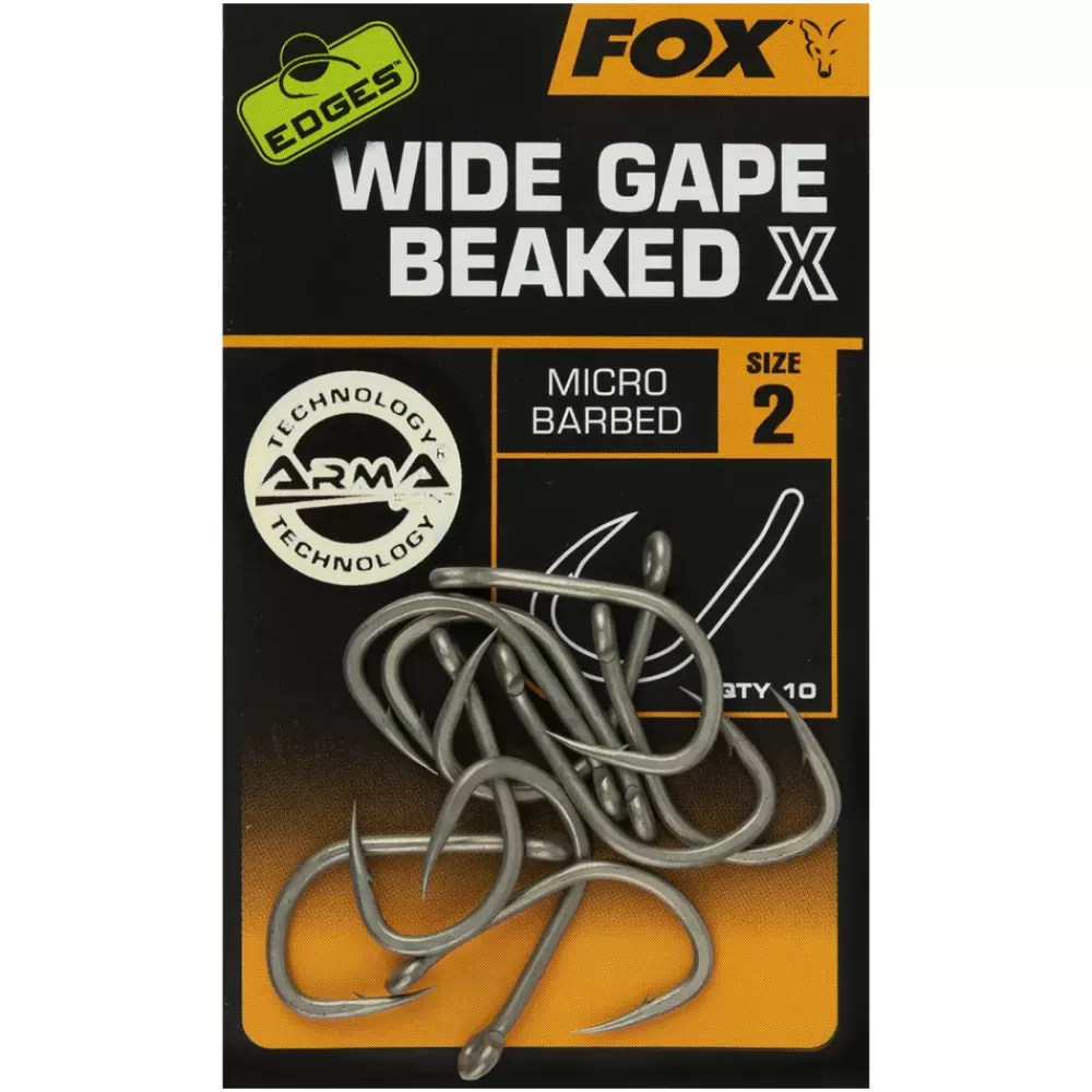 Fox Edges Wide Gape Beaked X Micro Barbed Hooks