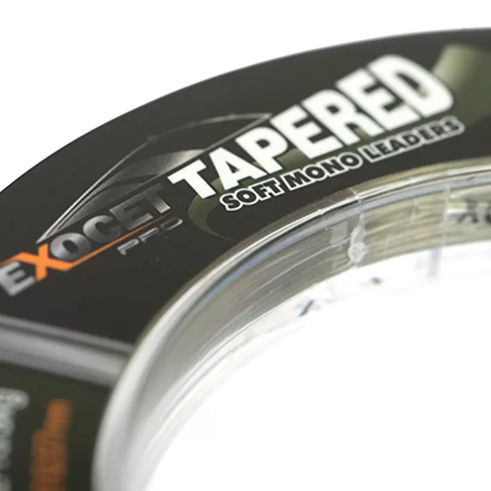 Fox Exocet Pro Lo-Vis Green Tapered Fishing Leaders- Terminal Tackle