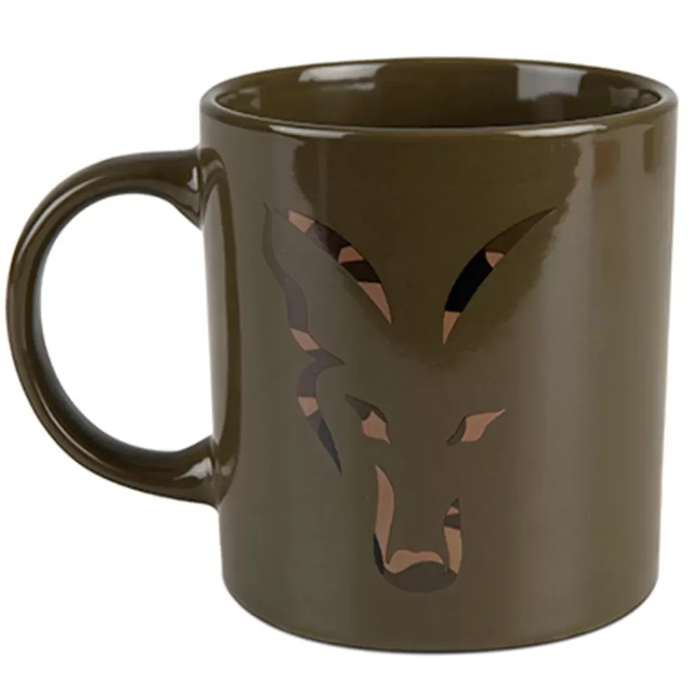 Fox Green & Camo Head Ceramic Mug- Cooking Equipment