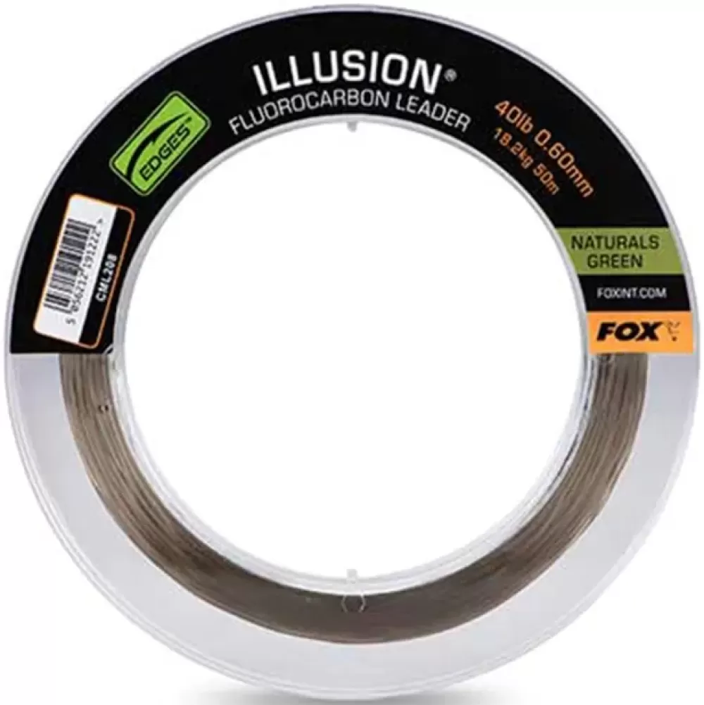 Fox Illusion Fluorocarbon Leader Naturals Green 50m- Terminal Tackle