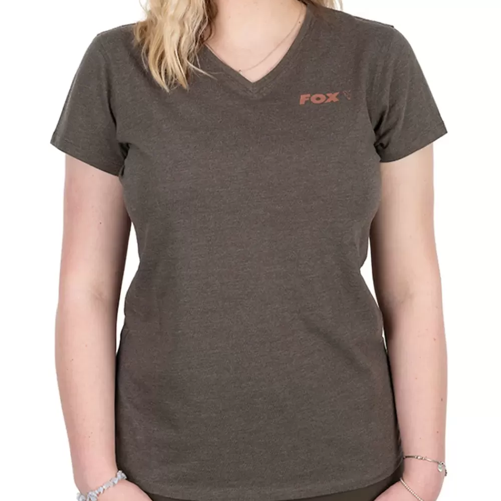 Fox Women's Fishing Clothing V Neck T-Shirt- Clothing