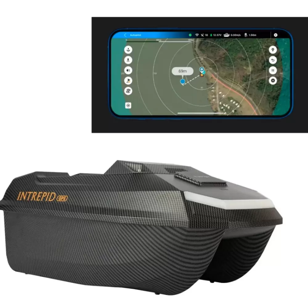 Future Carping Intrepid Bait Boat & GPS - Carbon- Bait Boats