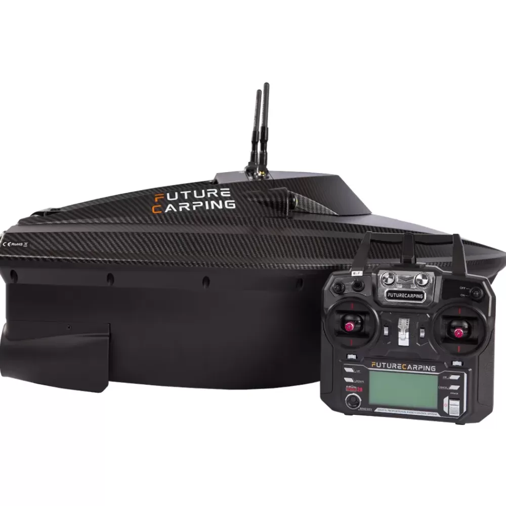 Future Carping V60 Carbon Fishing Bait Boat with GPS & Fish Finder