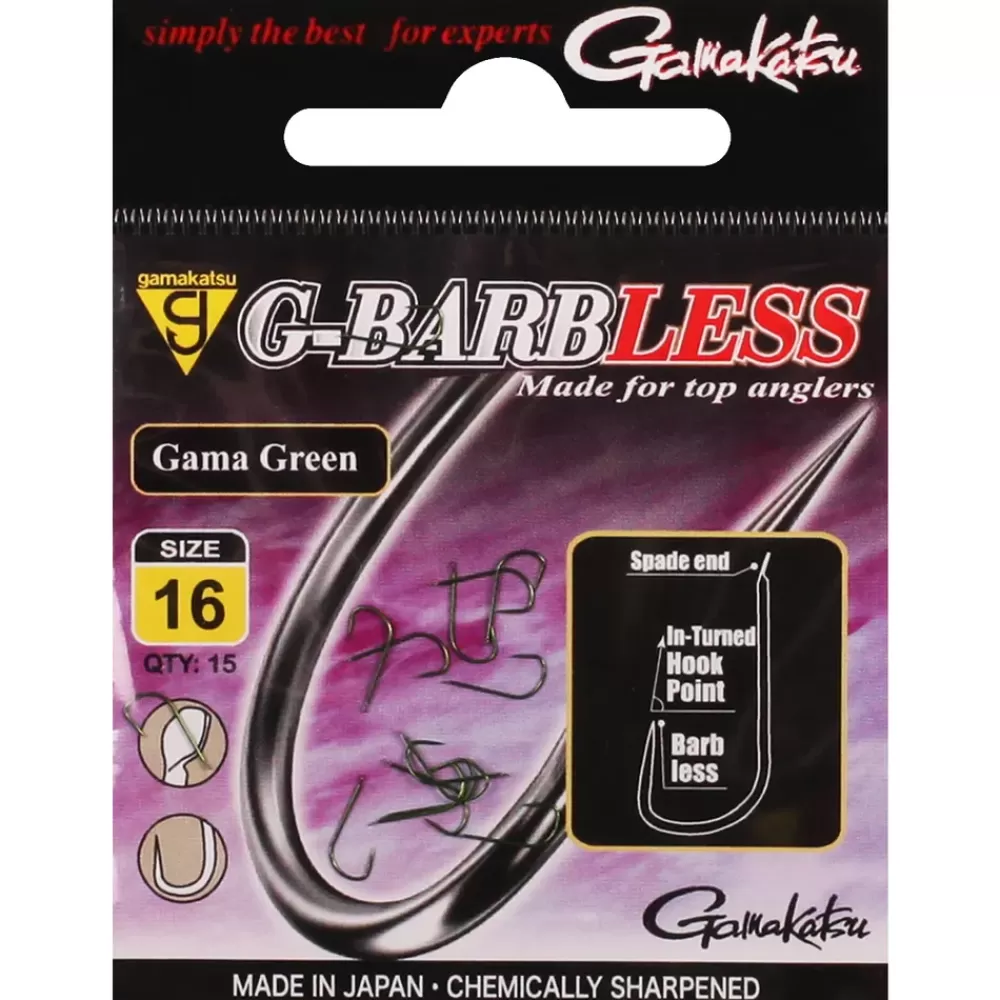 Gamakatsu G-Barbless Gama Green Hook