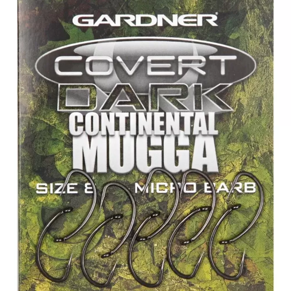 Gardner Covert Dark Continental-Mugga Hooks Barbed