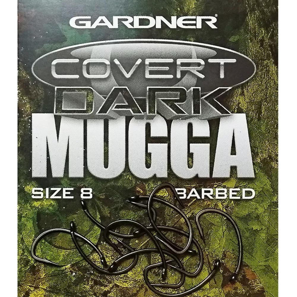 Gardner Covert Dark Mugga Fishing Hooks Barbed