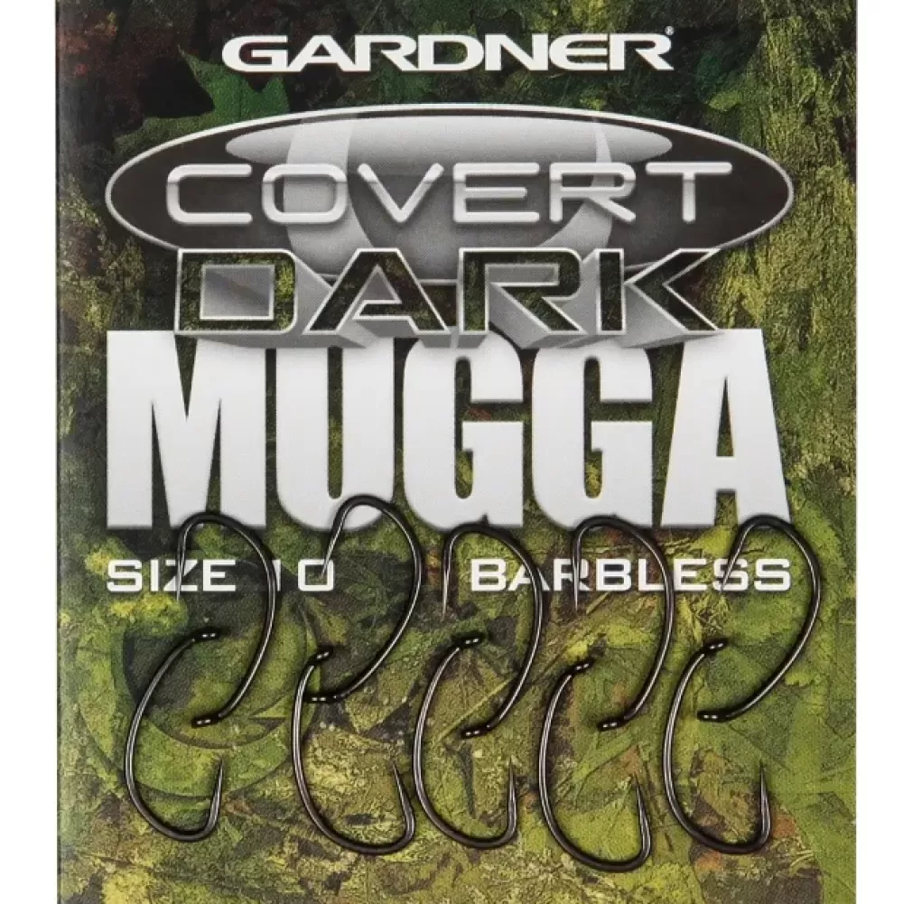 Gardner Covert Dark Mugga Hooks Barbless