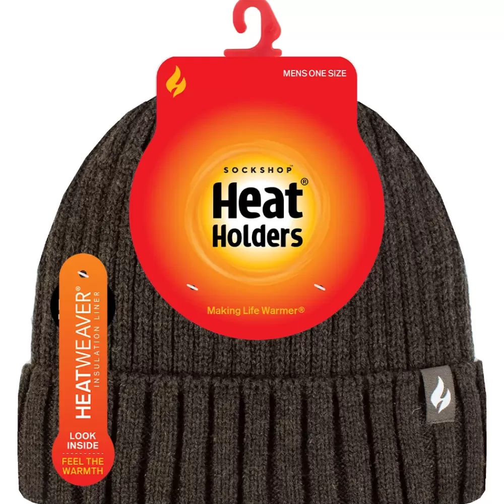 Heat Holders Forest Green Lawson Rib Turnover Hat - One Size