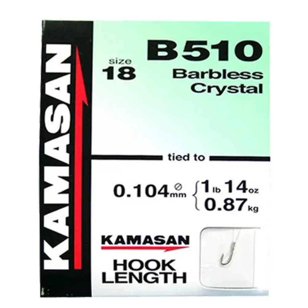 Kamasan B510 Hooks to Nylon Barbless