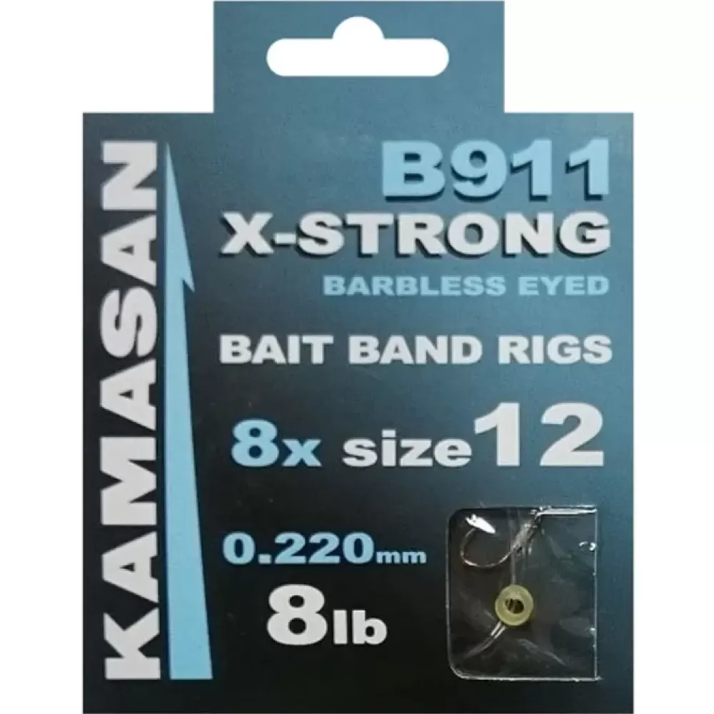 Kamasan B911XS Hooks To Nylon with Bait Bands