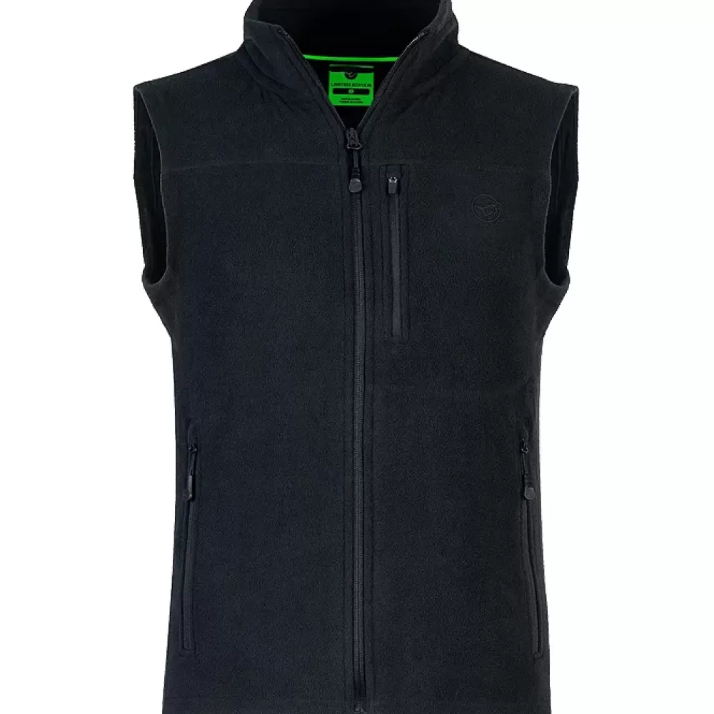 Korda Black Le Fishing Fleece Gilet- Clothing