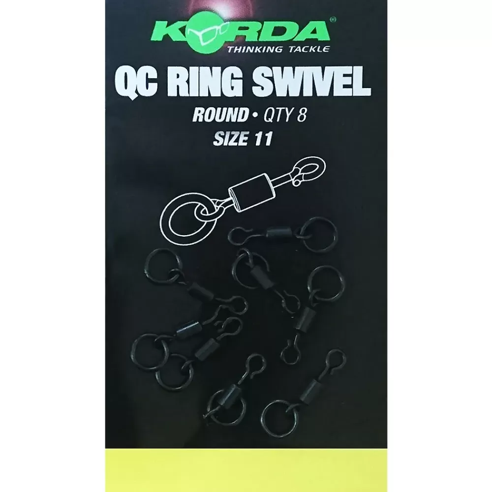 Korda Quick Change Fishing Ring Swivel Round