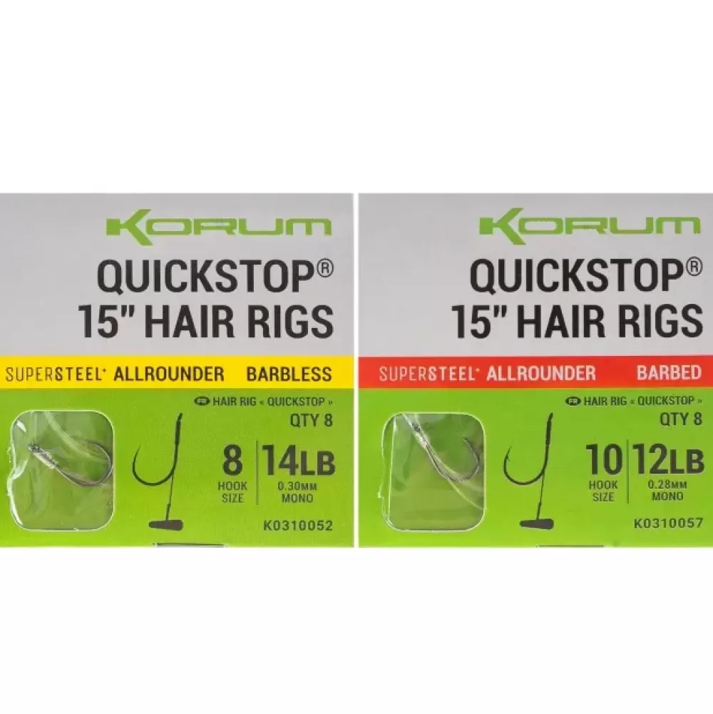 Korum Big Fish 15" Quickstop Hair Rigs