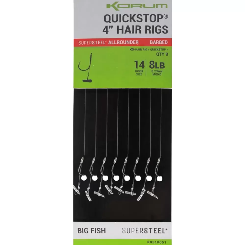 Korum Big Fish 4" Quickstop Hair Rigs