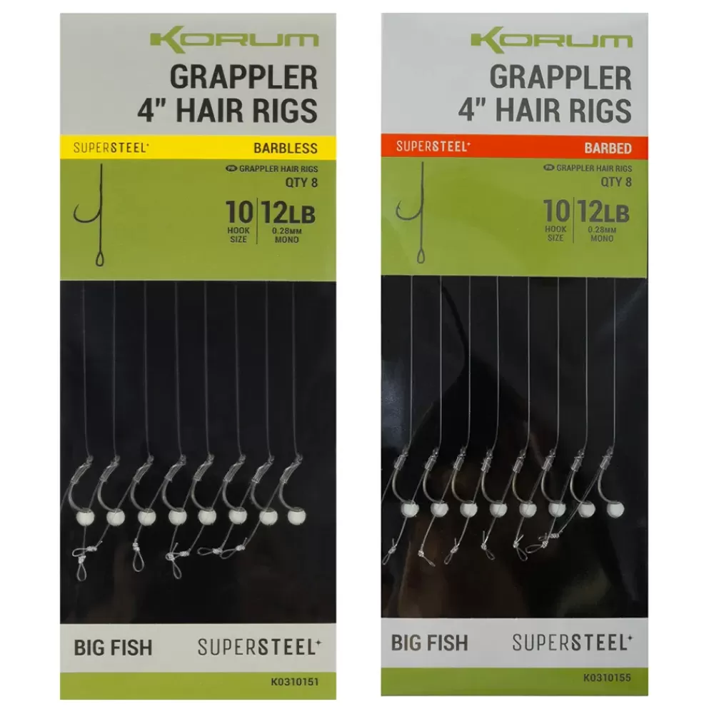 Korum Fishing Grappler Hair Rigs 4 Inch