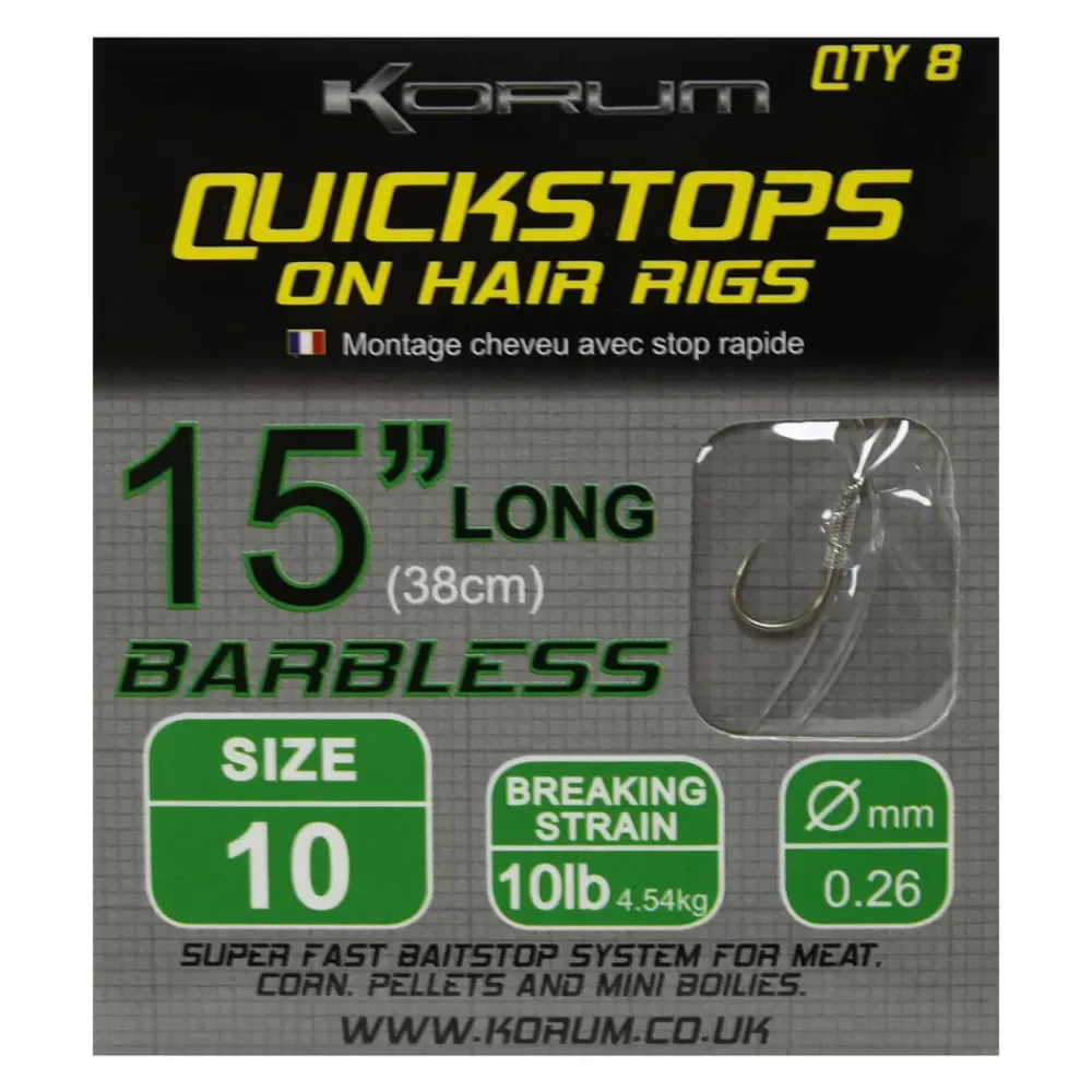 Korum Quickstops on Hair Rigs