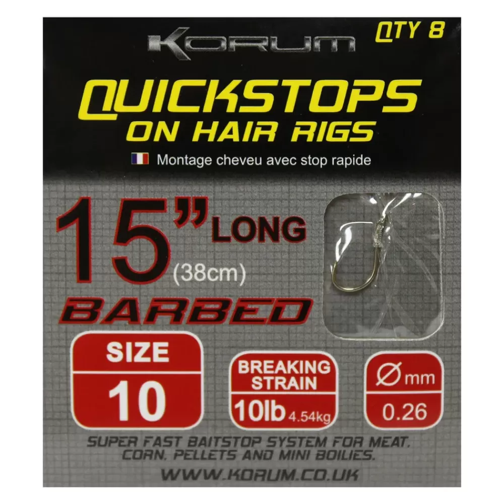 Korum Quickstops on Hair Rigs